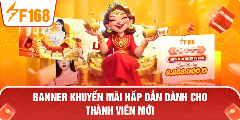 Banner khuyến mãi hấp dẫn dành cho thành viên mới