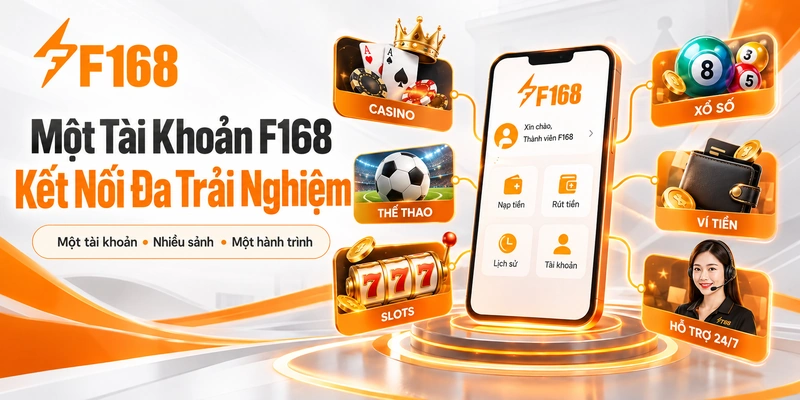 Một tài khoản F168 Kết Nối Đa Trải Nghiệm