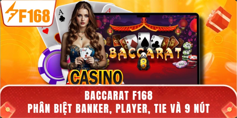 Baccarat F168 - Phân Biệt Banker, Player, Tie Và 9 Nút